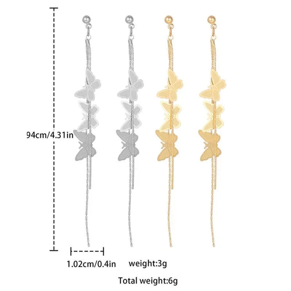 4/$25 Butterfly Dangle Earrings - Picture 2 of 2